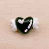 Hand-Painted Artisan Heart "Angel" Craft Beads