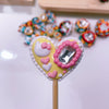 Infinite Pulse: Individually Hand-Painted Large Heart Bead with Square Zircon