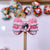 Heart-Bound Sparkle: Individually Hand-Painted Shaped Bow Bead
