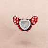 Crimson Noir: Hand-Painted Zircon Beads
