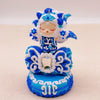 Blue and White Porcelain Nine-Tailed Fox Figurine