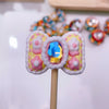 Heart-Bound Sparkle: Individually Hand-Painted Shaped Bow Bead