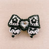 Black and White Hand-Painted Zircon Bow