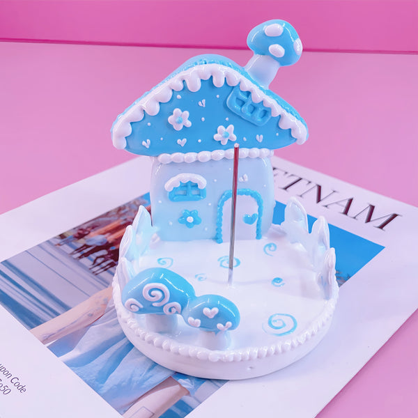 Frozen Sanctuary: 3D Hand-Painted Ice Cottage Display Base
