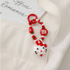 Crimson Muse — Hand-Painted Artisan Cat-Silhouette Keyring & Bag Charm