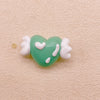 Hand-Painted Artisan Heart "Angel" Craft Beads