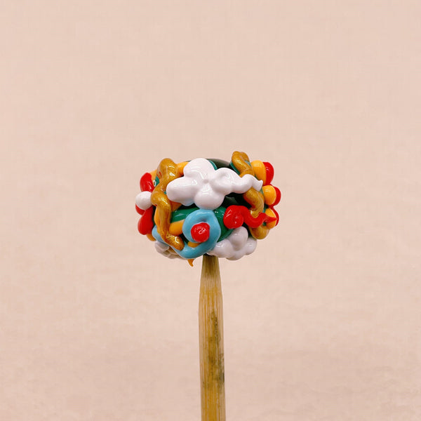 Flying Apsaras: Hand-Painted Dunhuang Heritage Beads