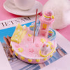 Whimsical Fairground: Hand-Painted Amusement Park Display Stand