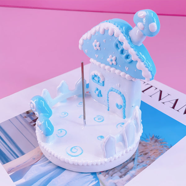 Frozen Sanctuary: 3D Hand-Painted Ice Cottage Display Base