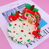 The Crimson Nook: 3D Hand-Painted Whimsical Apple House Display Base