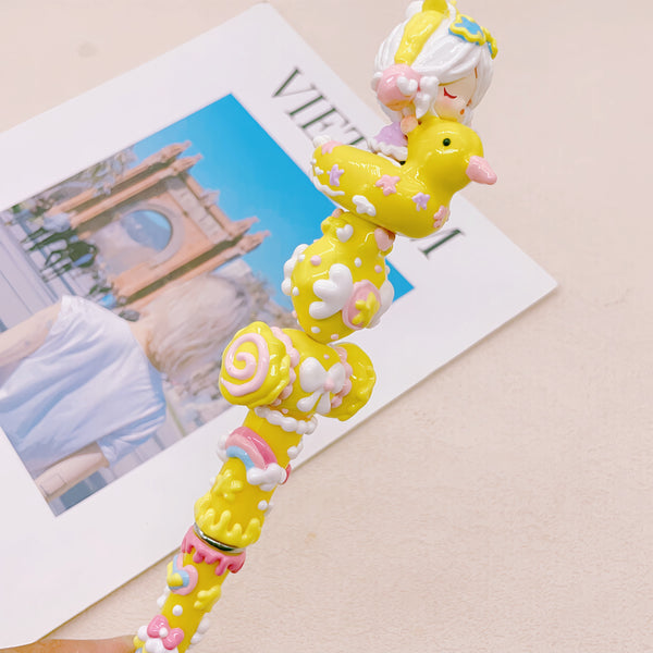 Hand-Painted Little Yellow Duck Pen | Cute Desk Decor