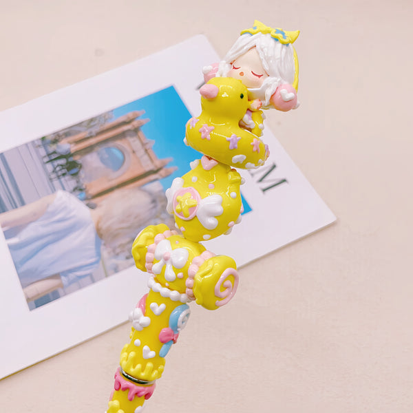 Hand-Painted Little Yellow Duck Pen | Cute Desk Decor