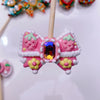 Radiant Ribbon: Individually Hand-Painted Squishy Zircon Bow Bead