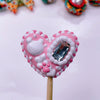 Infinite Pulse: Individually Hand-Painted Large Heart Bead with Square Zircon