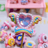 The Gilded Throne: Individually Hand-Painted Zircon Mini Chair Bead