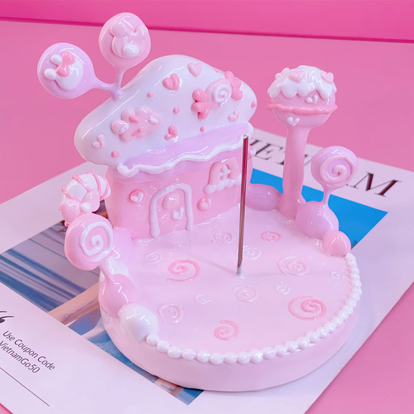 Sweetheart Cottage: 3D Hand-Painted Candy House Display Base