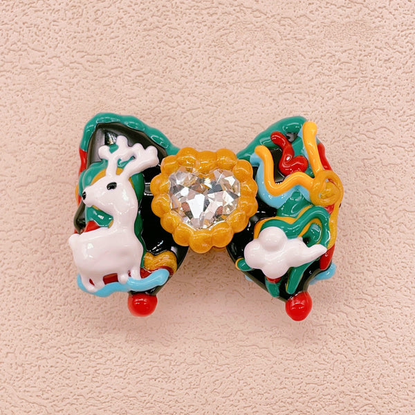 Flying Apsaras: Hand-Painted Dunhuang Heritage Beads