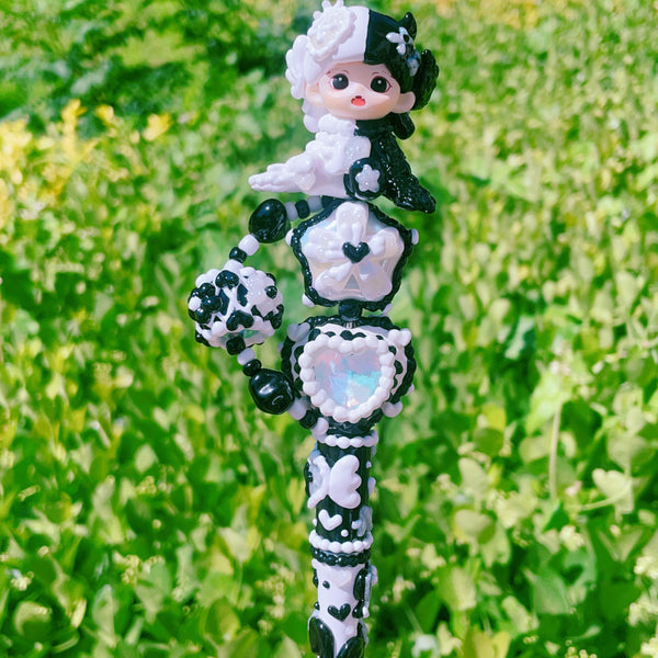 Hand-Painted DIY Black & White Stylus Pen