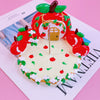 The Crimson Nook: 3D Hand-Painted Whimsical Apple House Display Base