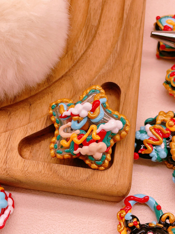 Dunhuang Reverie — Hand-Painted Artisan "Shaker" Craft Beads
