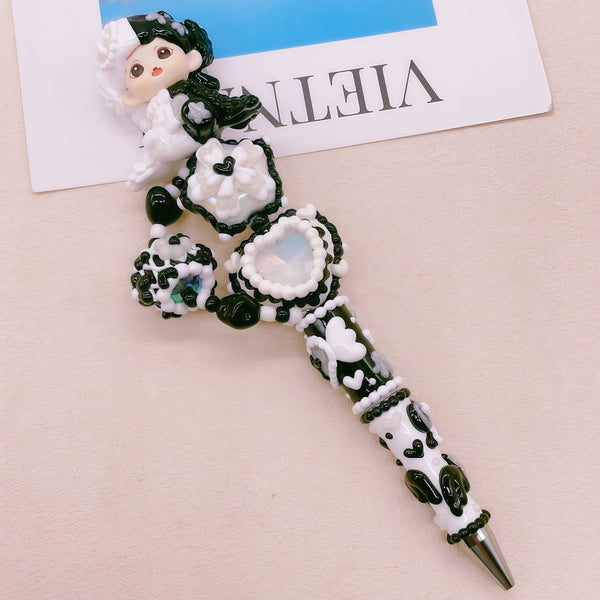 Hand-Painted DIY Black & White Stylus Pen