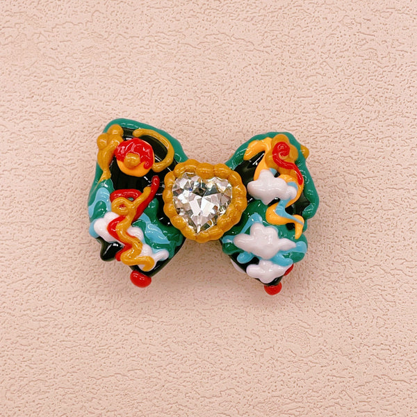 Flying Apsaras: Hand-Painted Dunhuang Heritage Beads