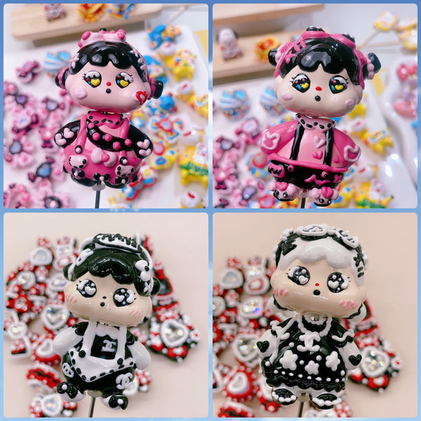 QOQO Dreamer: Individually Hand-Painted Two-Part Modular Baby Bead Set (5.5cm)