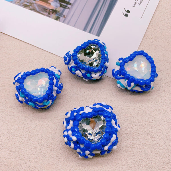 Blue and White Porcelain Nine-Tailed Fox Bead Set