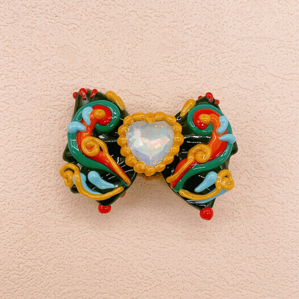 Flying Apsaras: Hand-Painted Dunhuang Heritage Beads