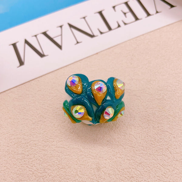 Mahamayuri VidyarajniHand-Painted Beaded Jewelry Set