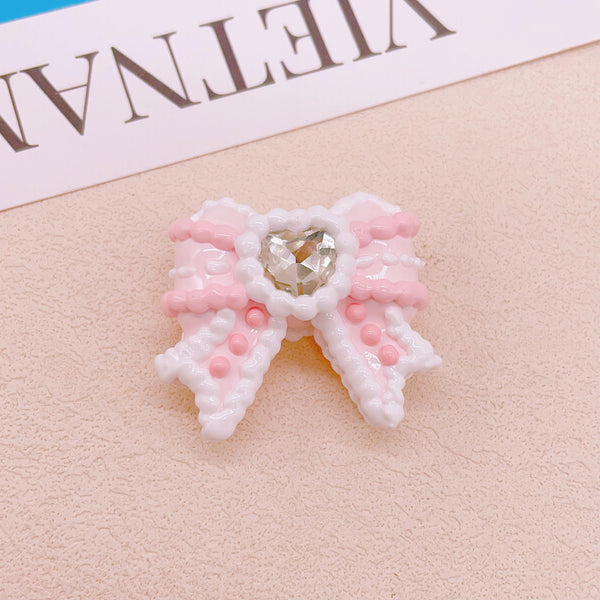 Pink Zircon Bow Bead Accessories