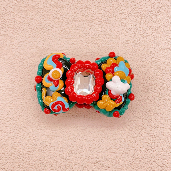 Flying Apsaras: Hand-Painted Dunhuang Heritage Beads