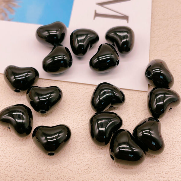 Multicolor Heart Beads for DIY Jewelry