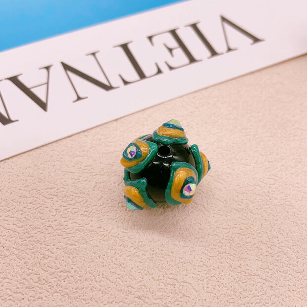 Mahamayuri VidyarajniHand-Painted Beaded Jewelry Set