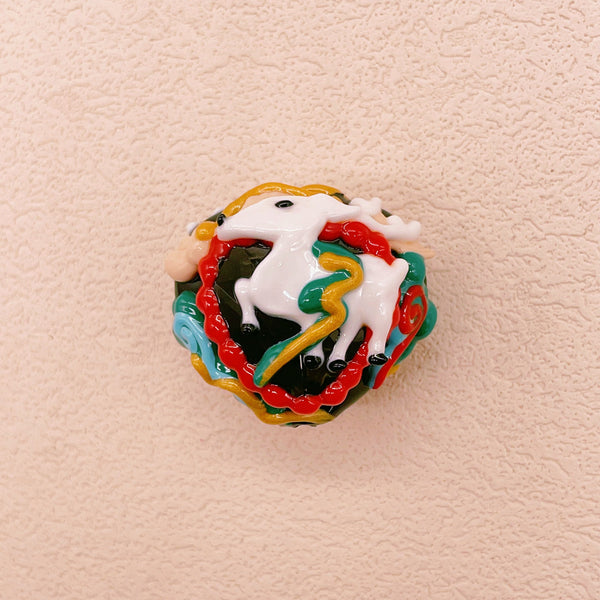 Flying Apsaras: Hand-Painted Dunhuang Heritage Beads