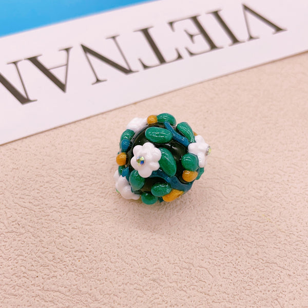 Mahamayuri VidyarajniHand-Painted Beaded Jewelry Set