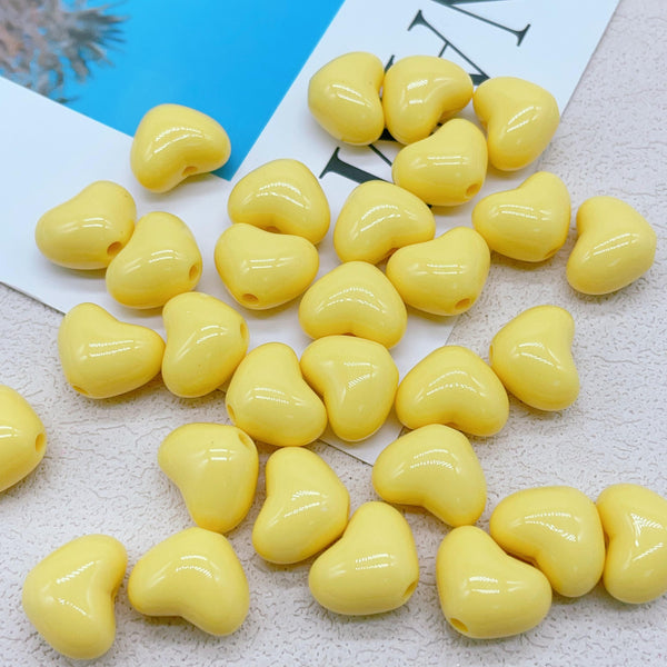 Multicolor Heart Beads for DIY Jewelry