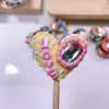 Infinite Pulse: Individually Hand-Painted Large Heart Bead with Square Zircon