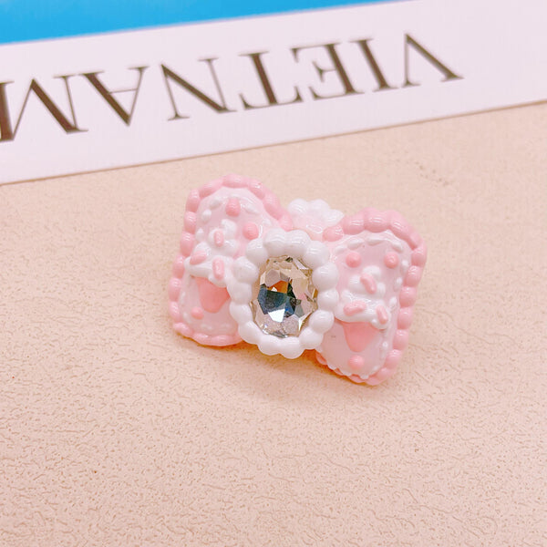 Pink Zircon Bow Bead Accessories
