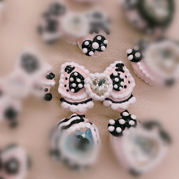 Hand-Painted Parisian Elegance Bow