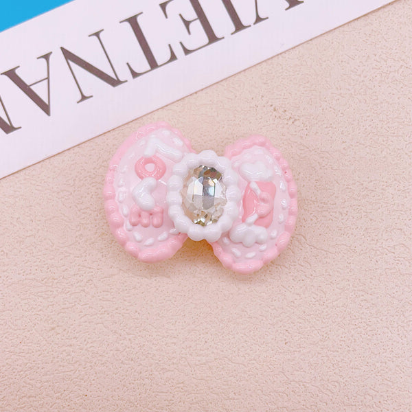 Pink Zircon Bow Bead Accessories