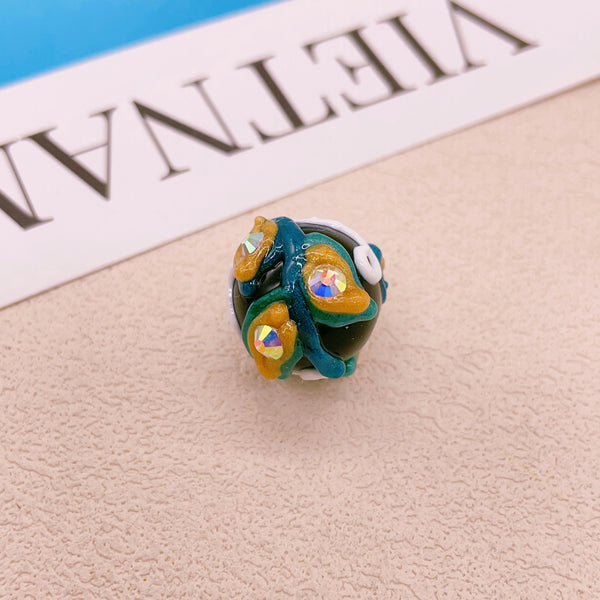 Mahamayuri VidyarajniHand-Painted Beaded Jewelry Set