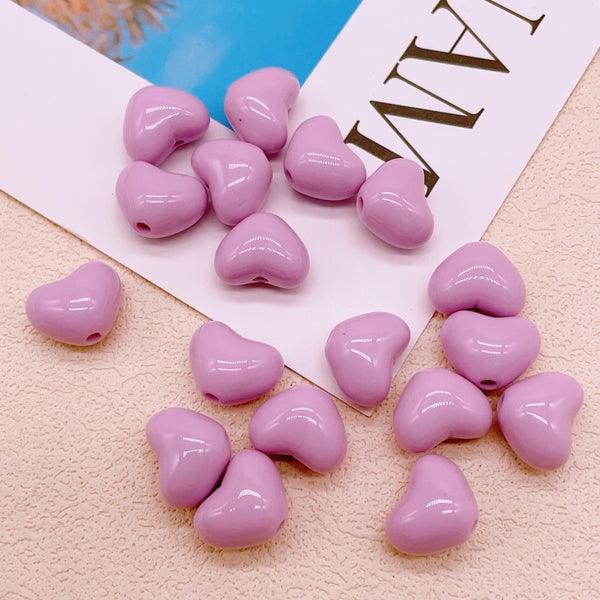 Multicolor Heart Beads for DIY Jewelry