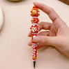 Eternal Bliss: Hand-Painted Beaded Pen