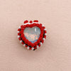 Crimson Noir: Hand-Painted Zircon Beads