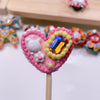 Infinite Pulse: Individually Hand-Painted Large Heart Bead with Square Zircon
