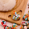 Flying Apsaras: Hand-Painted Dunhuang Heritage Beads