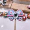 Royal Knot: Individually Hand-Painted Bow Bead with Oval Zircon Focal