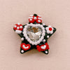 Crimson Noir: Hand-Painted Zircon Beads