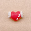 Hand-Painted Artisan Heart "Angel" Craft Beads